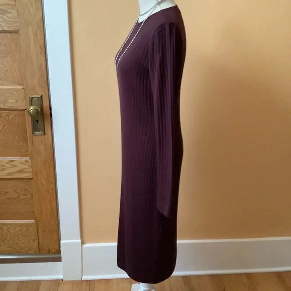 UNIQLO JIL SANDER Maroon Wool Sweater Dress Size M - Picture 3 of 16